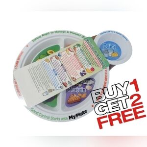 MyPlate‎ Portion Meal Plate & Nutrition At A Glance For People With Diabetes
